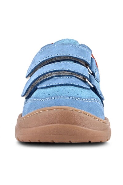 Rakerplus Schaggy Hakiki Deri Mavi Bordo Cırtlı Bebek Spor Ayakkabı - 13