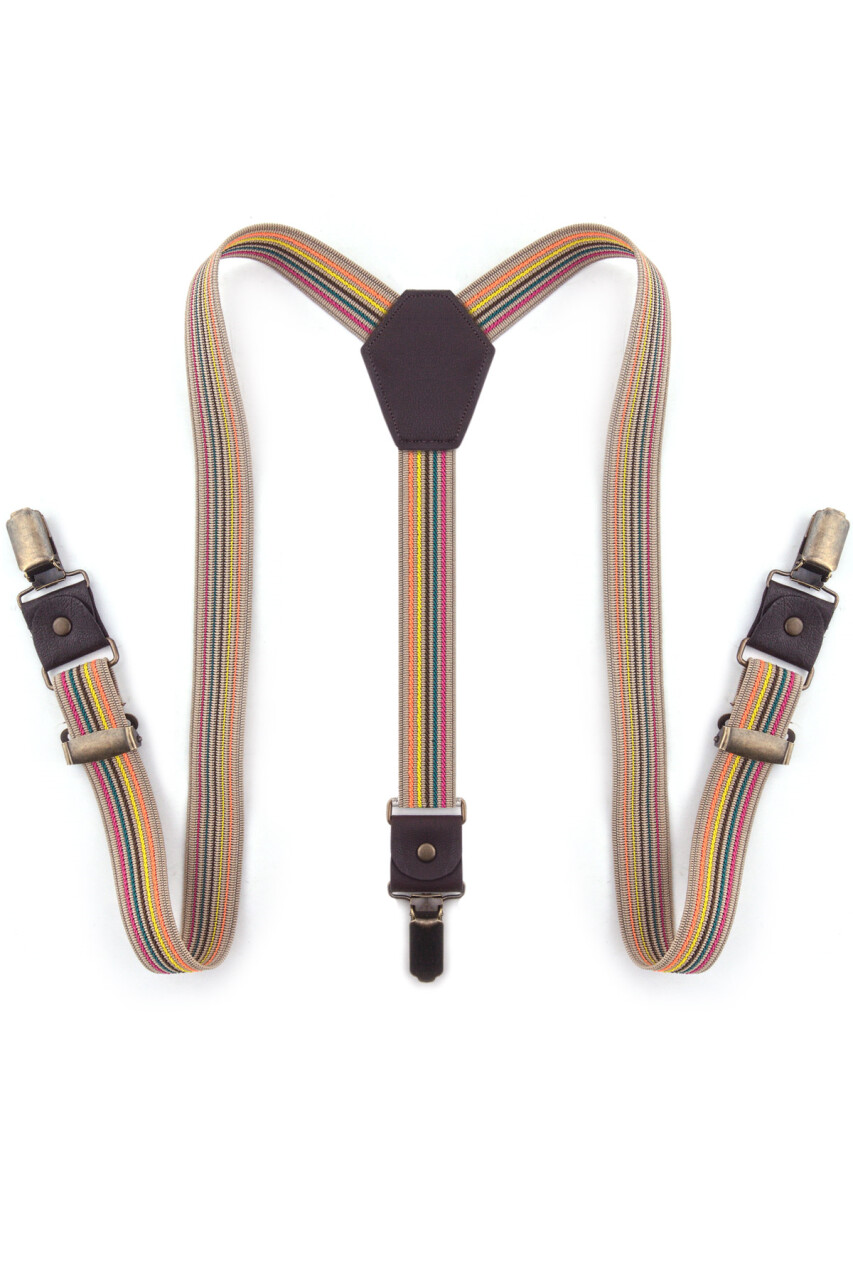 Rakerplus Ayarlanabilir Klipsli Çok Renkli Çocuk Kemer Pantolon Askısı - 2