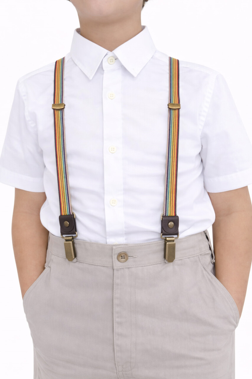 Rakerplus Ayarlanabilir Klipsli Çok Renkli Çocuk Kemer Pantolon Askısı - 4