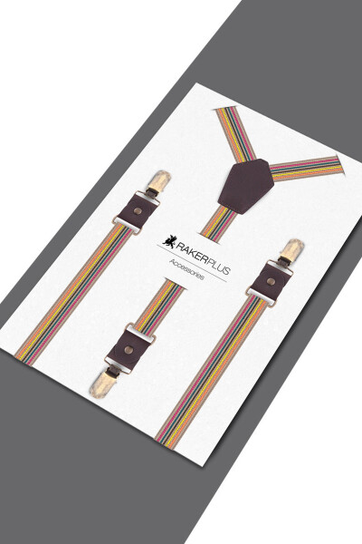 Rakerplus Ayarlanabilir Klipsli Çok Renkli Çocuk Kemer Pantolon Askısı - 6