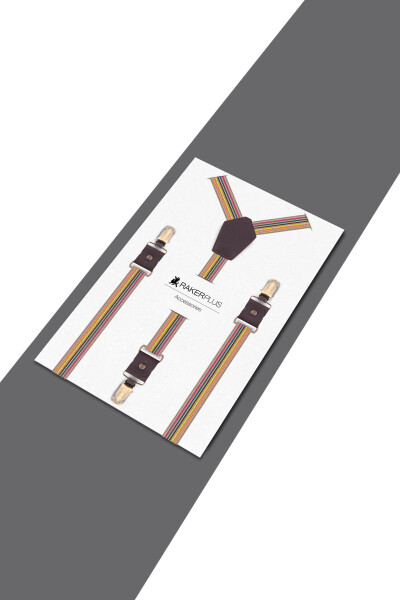 Rakerplus Ayarlanabilir Klipsli Çok Renkli Çocuk Kemer Pantolon Askısı - 7