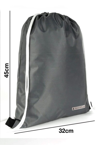 Rakerplus Antrasit 32x45 cm Su Geçirmez Büzgülü Krampon ve Spor Çantası - 4