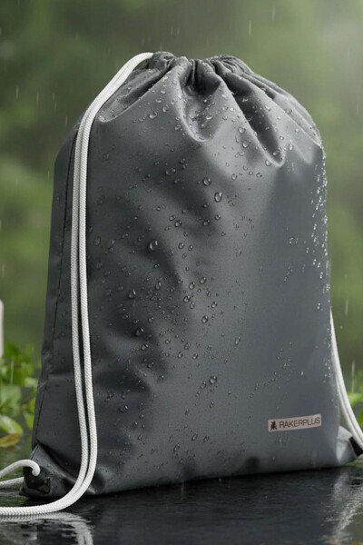 Rakerplus Antrasit 32x45 cm Su Geçirmez Büzgülü Krampon ve Spor Çantası - 6