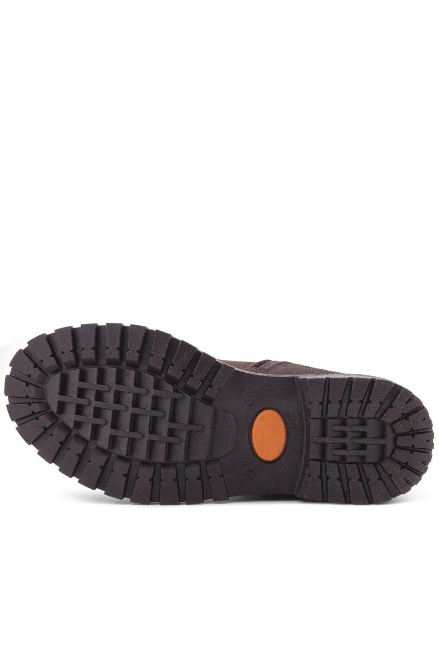 Rakerplus Hakiki Deri Kahve Nubuk Fermuarlı Kürklü Çocuk Bot - 9