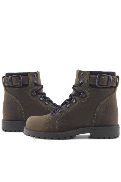 Rakerplus Griffon Hakiki Deri Haki Yeşil Fermuarlı Kışlık Çocuk Bot - 26