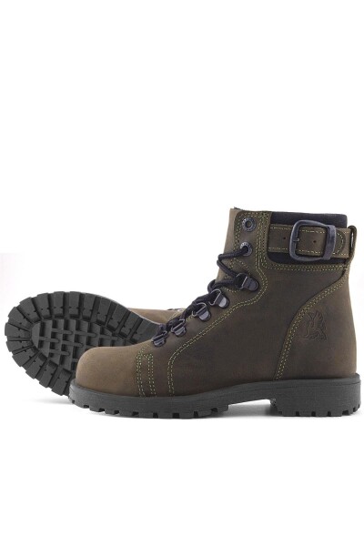 Rakerplus Griffon Hakiki Deri Haki Yeşil Fermuarlı Kışlık Çocuk Bot - 34