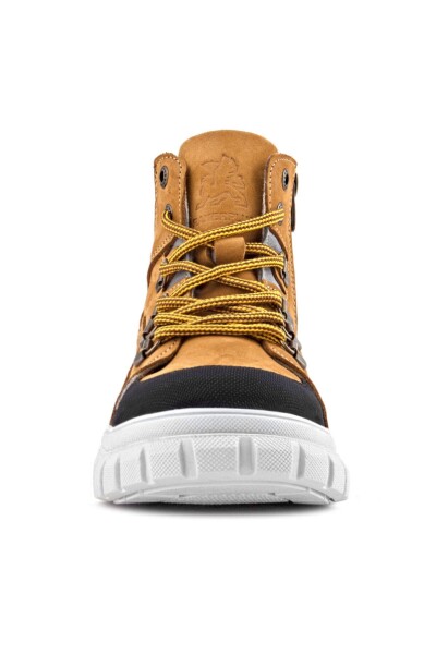 Rakerplus Hakiki Deri Sarı Siyah Fermuarlı Erkek Çocuk Bot - 4