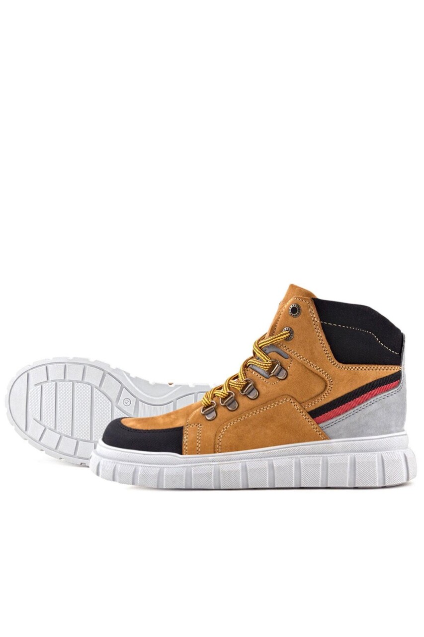 Rakerplus Hakiki Deri Sarı Siyah Fermuarlı Erkek Çocuk Bot - 25