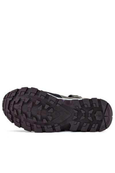 Rakerplus Trekking Hakiki Deri Haki Yeşil Sarı Cırt Cırtlı Erkek Çocuk Bot - 36