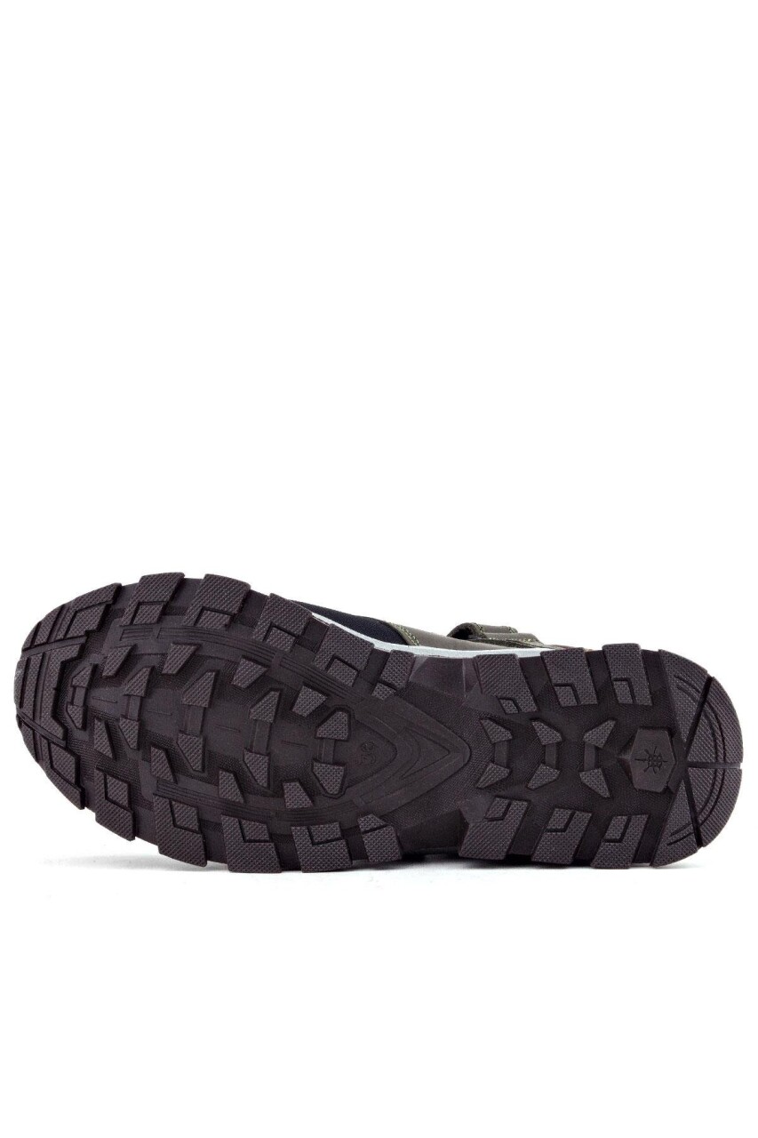 Rakerplus Trekking Hakiki Deri Haki Yeşil Sarı Cırt Cırtlı Erkek Çocuk Bot - 81