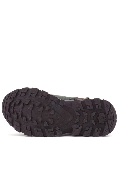 Rakerplus Hakiki Deri Haki Yeşil Sarı Fermuarlı Trekking Çocuk Bot - 17