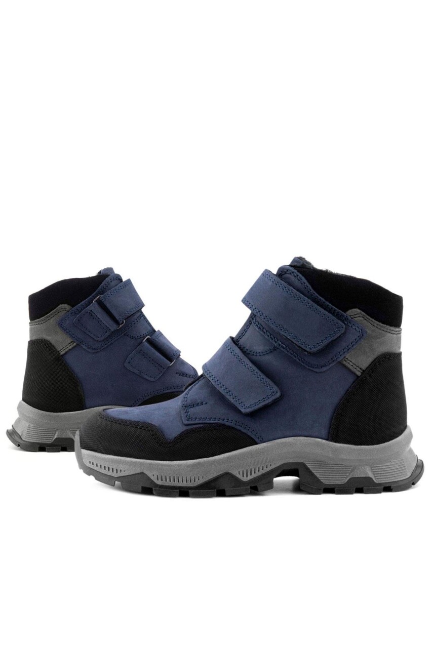 Rakerplus Trekking Hakiki Deri Lacivert Cırt Cırtlı Erkek Çocuk Bot - 43
