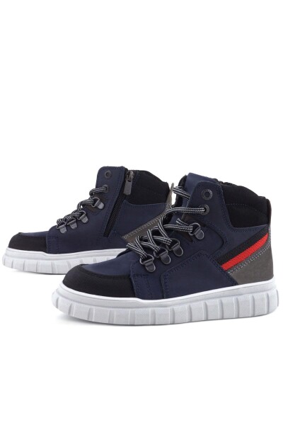 Rakerplus Hakiki Deri Lacivert Fermuarlı Erkek Çocuk Bot - 89