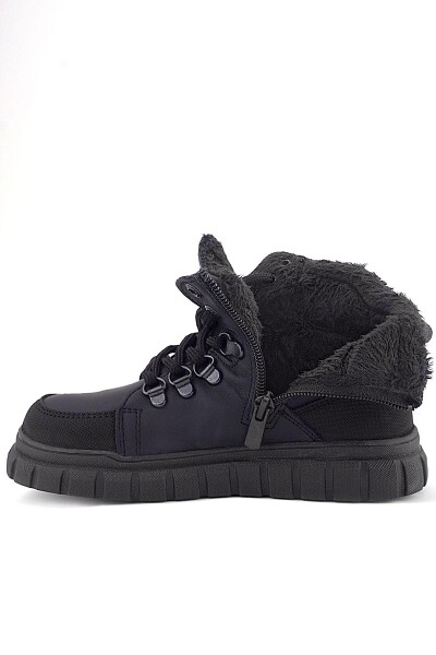 Rakerplus Hakiki Deri Siyah Kırmızı Fermuarlı Erkek Çocuk Bot - 24