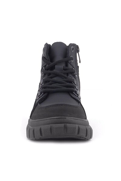 Rakerplus Hakiki Deri Siyah Kırmızı Fermuarlı Erkek Çocuk Bot - 67