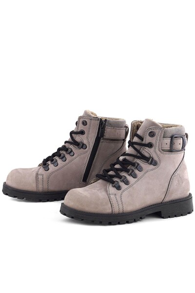 Rakerplus Griffon Hakiki Deri Açık Gri Bağcıklı Fermuarlı Bot - 6