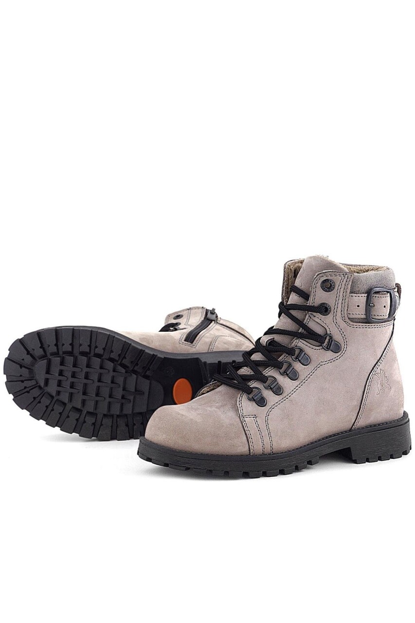 Rakerplus Griffon Hakiki Deri Açık Gri Bağcıklı Fermuarlı Bot - 7