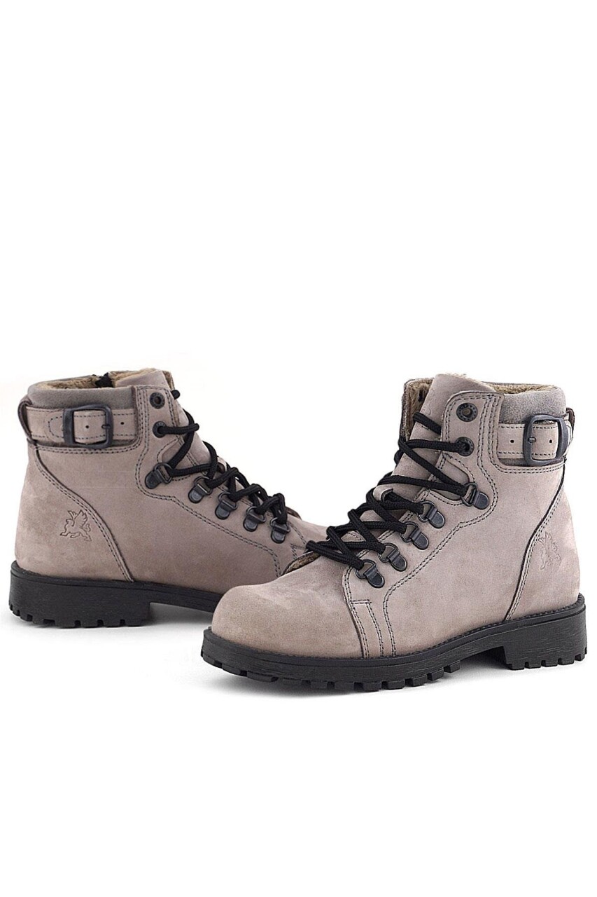 Rakerplus Griffon Hakiki Deri Açık Gri Bağcıklı Fermuarlı Bot - 8