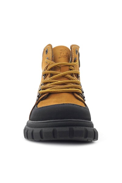 Rakerplus Hakiki Deri Sarı Kahverengi Fermuarlı Erkek Çocuk Bot - 6