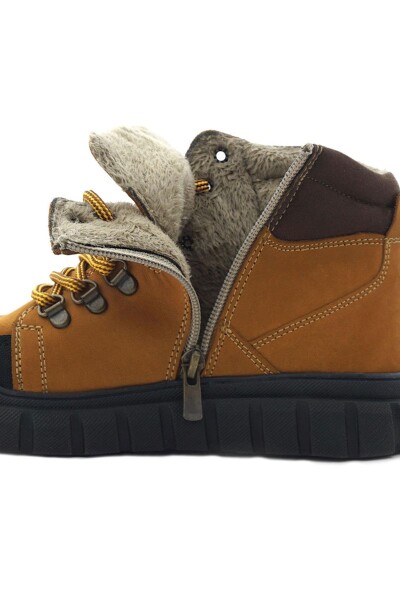 Rakerplus Hakiki Deri Sarı Kahverengi Fermuarlı Erkek Çocuk Bot - 10