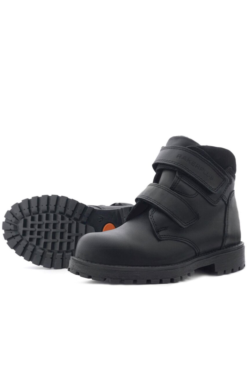 Rakerplus Sentor Hakiki Deri Yünlü Siyah Cırtlı Çocuk Bot - 8