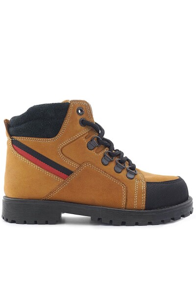 Rakerplus Hakiki Deri Sarı Bağcıklı Fermuarlı Çocuk Bot - 3