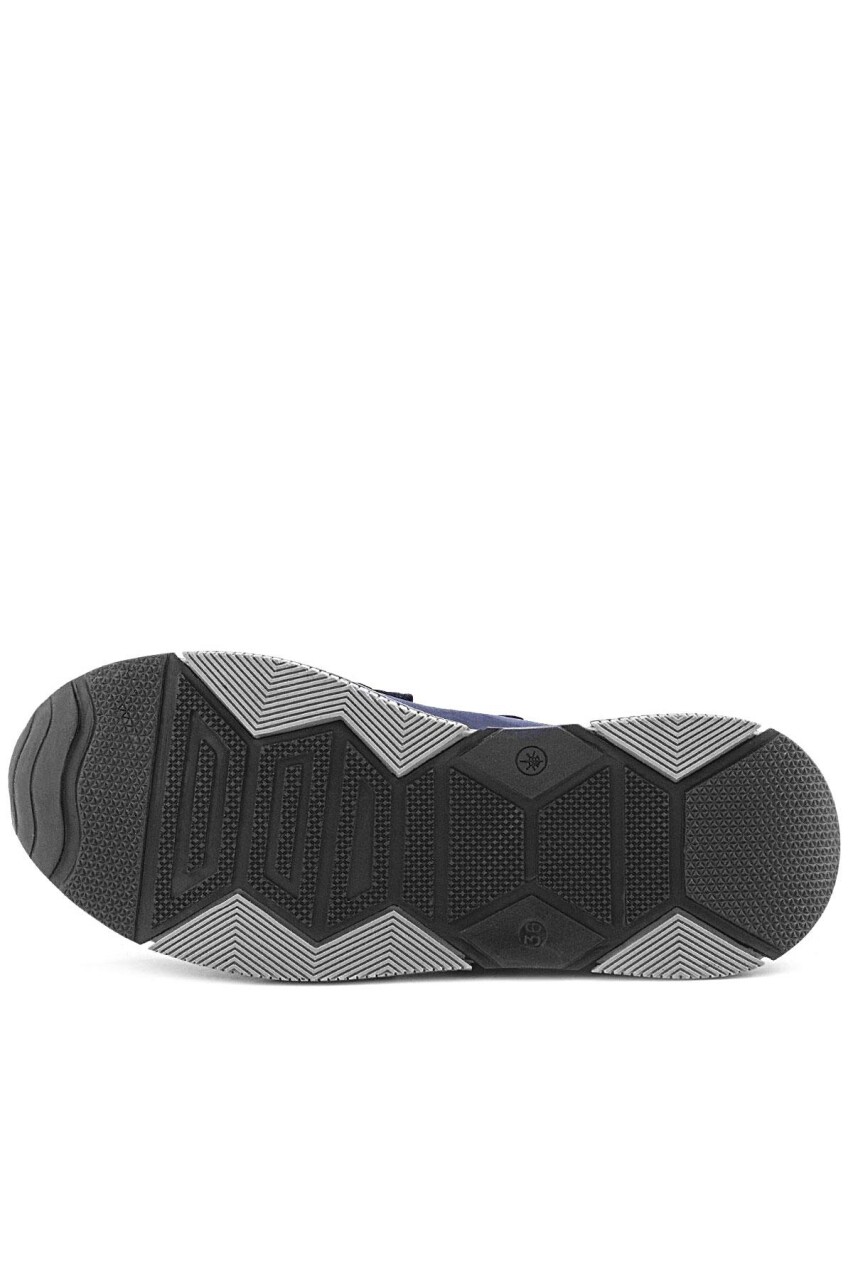 Rakerplus Hakiki Deri Lacivert Cırtlı Çocuk Spor Ayakkabı - 9