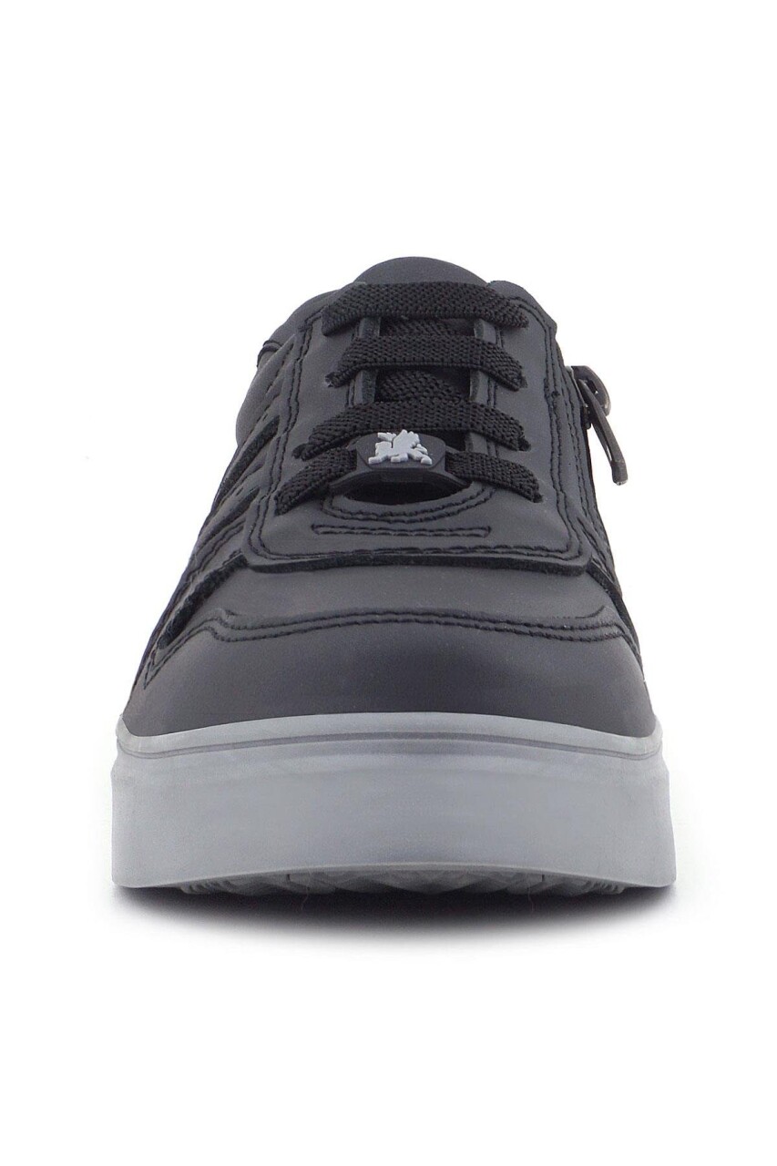 Rakerplus Hakiki Deri Siyah Gri Tabanlı Günlük Erkek Çocuk Okul Ayakkabısı - 3