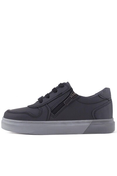 Rakerplus Hakiki Deri Siyah Gri Tabanlı Günlük Erkek Çocuk Okul Ayakkabısı - 25