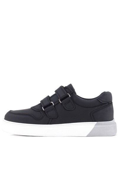 Rakerplus Hakiki Deri Cırtlı Siyah Beyaz Tabanlı Erkek Çocuk Spor Ayakkabı - 4