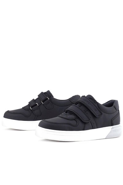 Rakerplus Hakiki Deri Cırtlı Siyah Beyaz Tabanlı Erkek Çocuk Spor Ayakkabı - 5