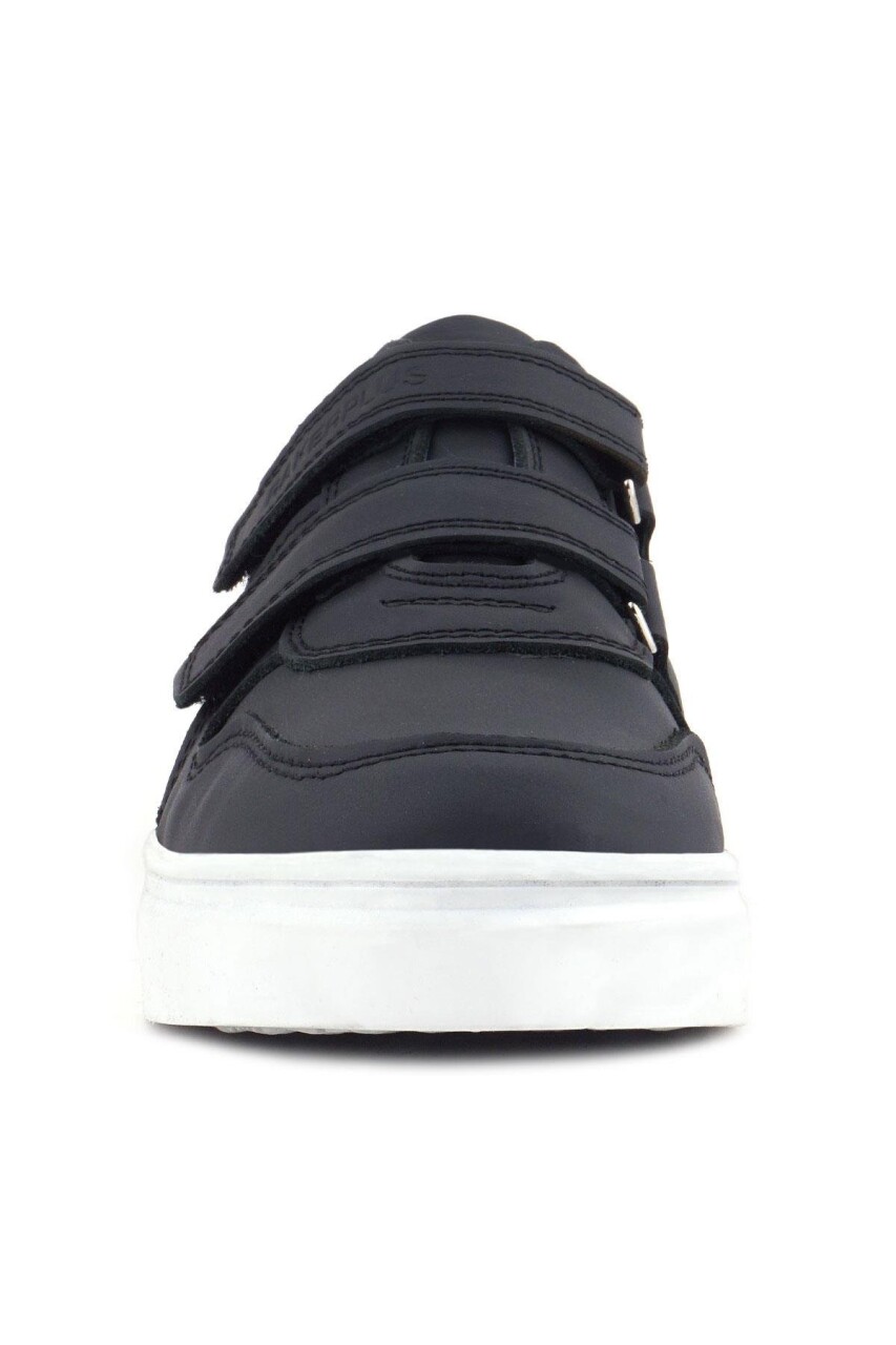 Rakerplus Hakiki Deri Cırtlı Siyah Beyaz Tabanlı Erkek Çocuk Spor Ayakkabı - 10