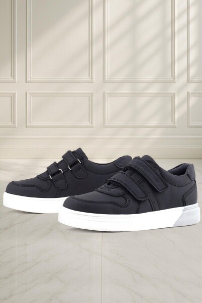 Rakerplus Hakiki Deri Cırtlı Siyah Beyaz Tabanlı Erkek Çocuk Spor Ayakkabı - 36