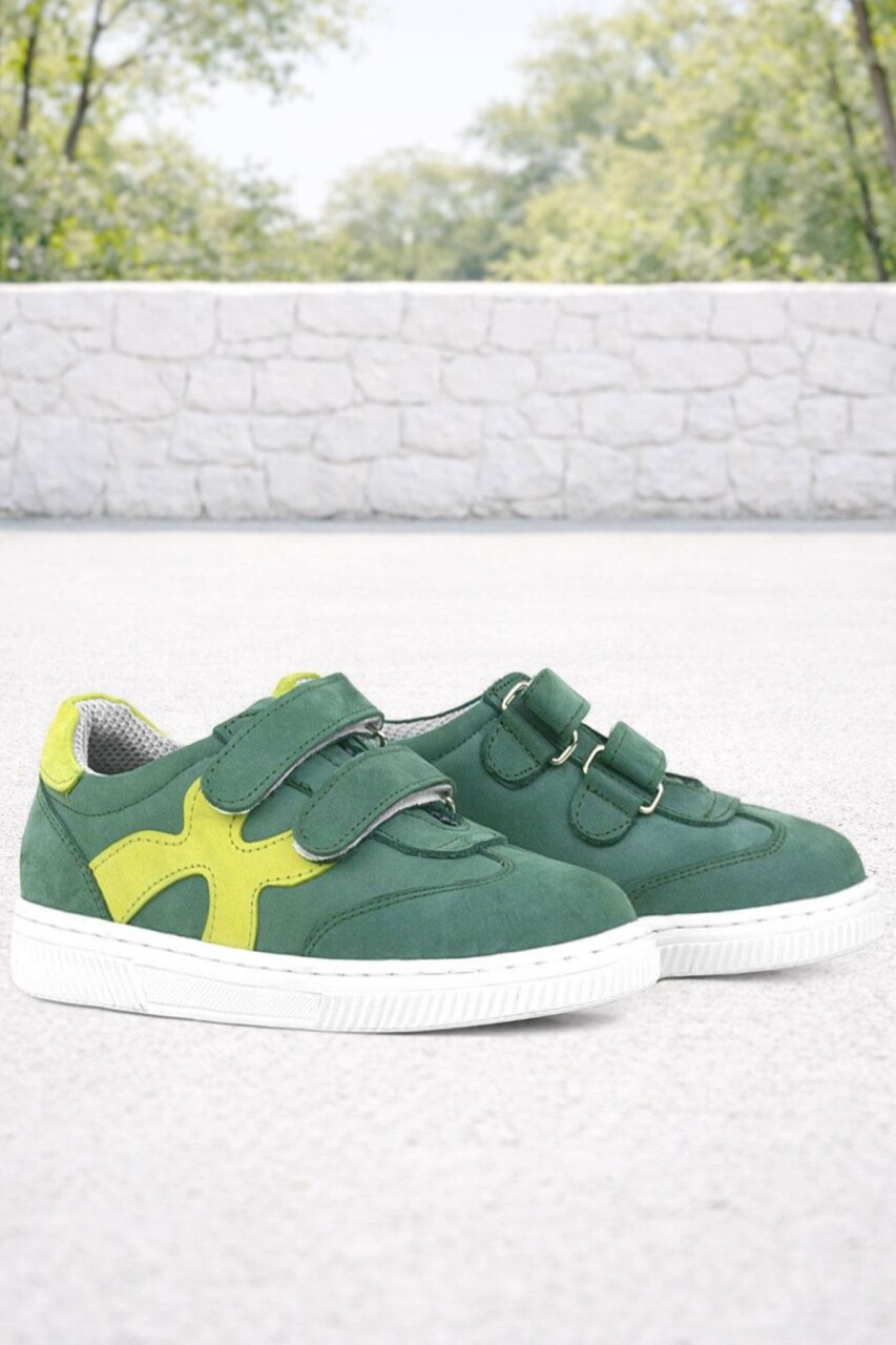 Rakerplus Hakiki Deri Cırtlı Siyah Beyaz Tabanlı Erkek Çocuk Spor Ayakkabı - 38