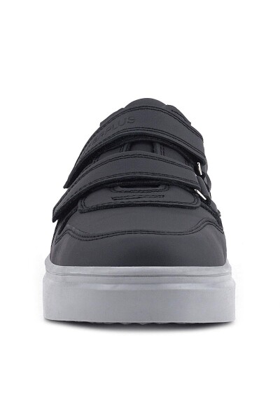 Rakerplus Hakiki Deri Siyah Cilt Gri Tabanlı Cırtlı Erkek Çocuk Sneaker - 24