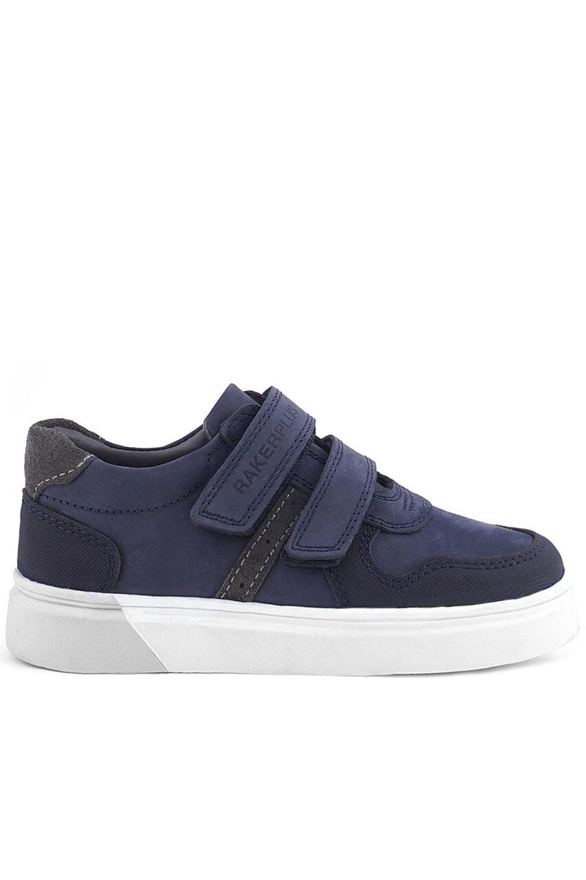 Rakerplus Lacivert Nubuk Cırtlı Hakiki Deri Erkek Çocuk Ayakkabı - 12