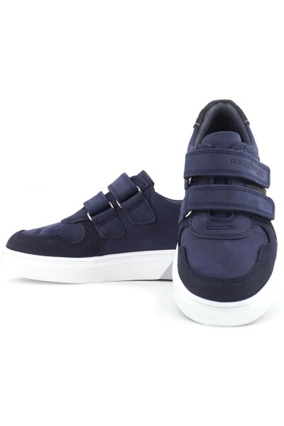 Rakerplus Lacivert Nubuk Cırtlı Hakiki Deri Erkek Çocuk Ayakkabı - 36
