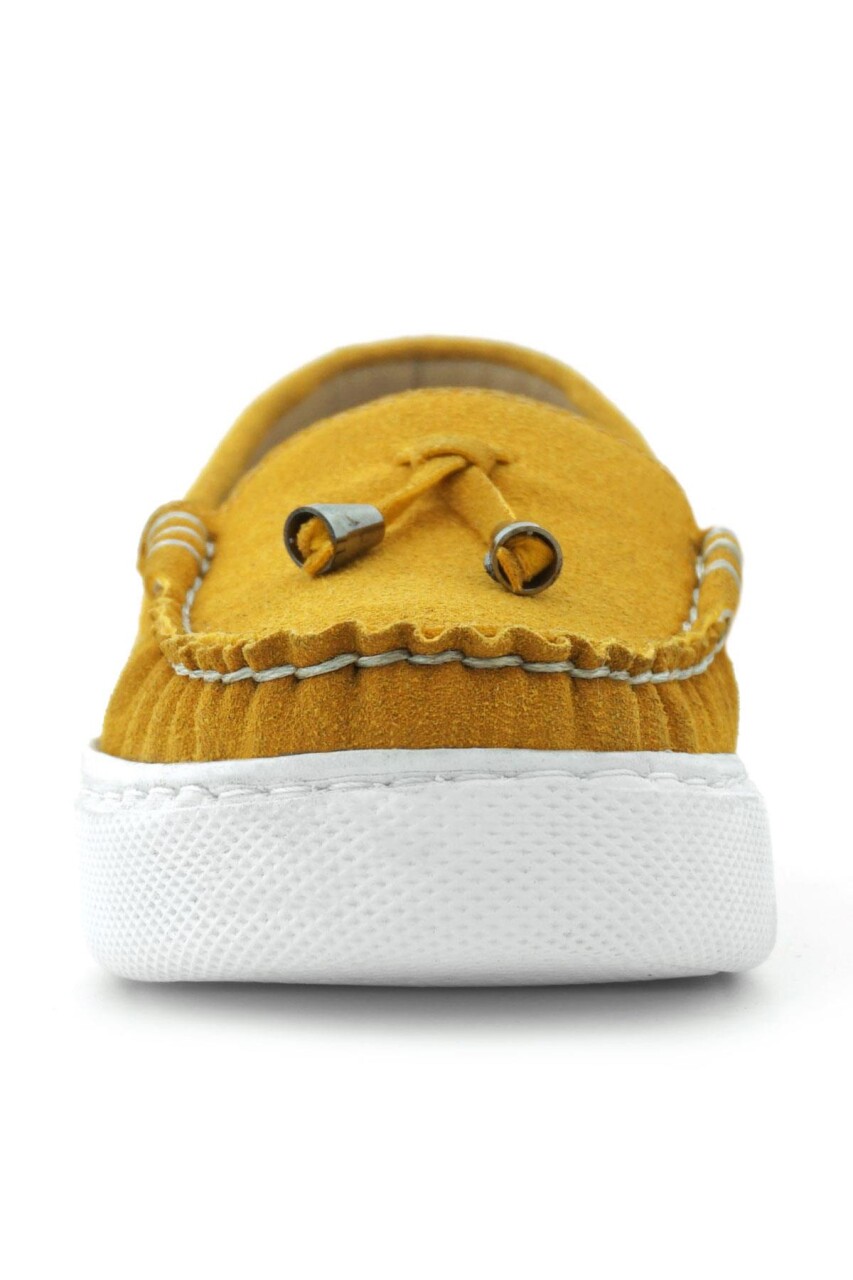 Rakerplus Sarı Süet Ekstra Hafif Çocuk Makosen Ayakkabı - 4