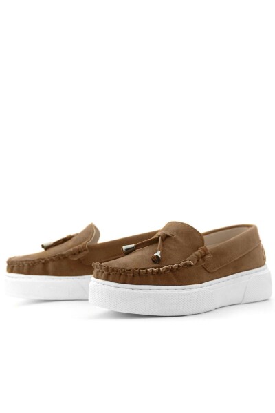 Rakerplus Taba Süet Ekstra Hafif Çocuk Makosen Ayakkabı - 6