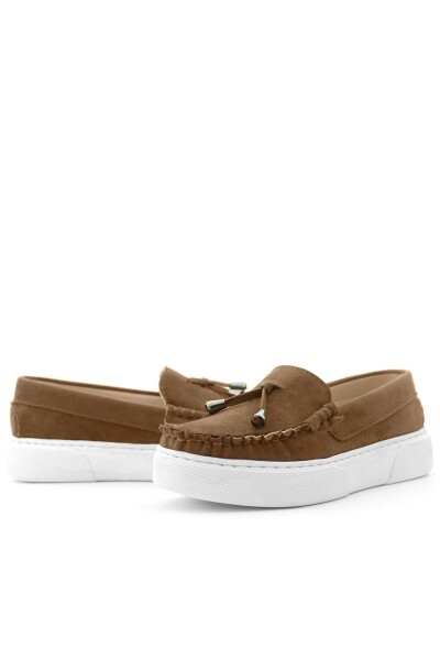 Rakerplus Taba Süet Ekstra Hafif Çocuk Makosen Ayakkabı - 8