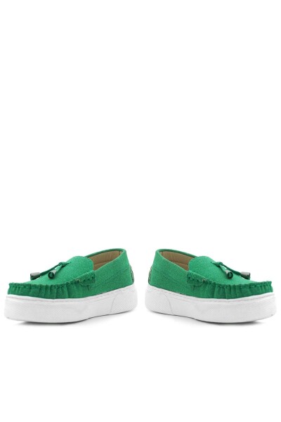 Rakerplus Yeşil Süet Ekstra Hafif Çocuk Makosen Ayakkabı - 9