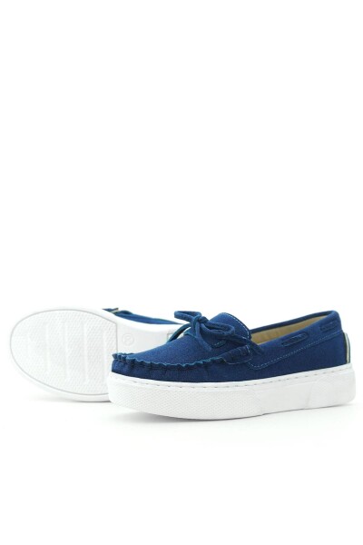 Rakerplus Saks Mavi Ekstra Hafif Çocuk Günlük Makosen Ayakkabı - 7