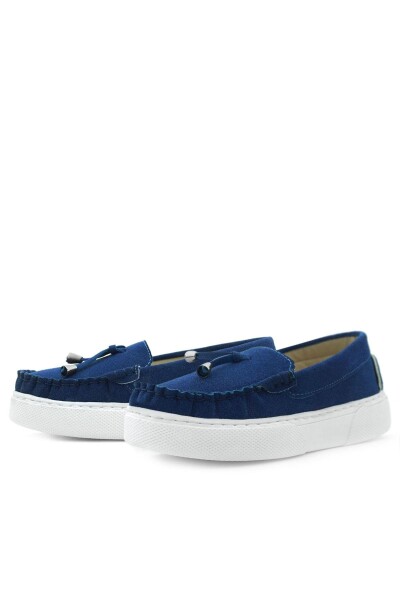 Rakerplus Saks Mavi Süet Ekstra Hafif Çocuk Makosen Ayakkabı - 6