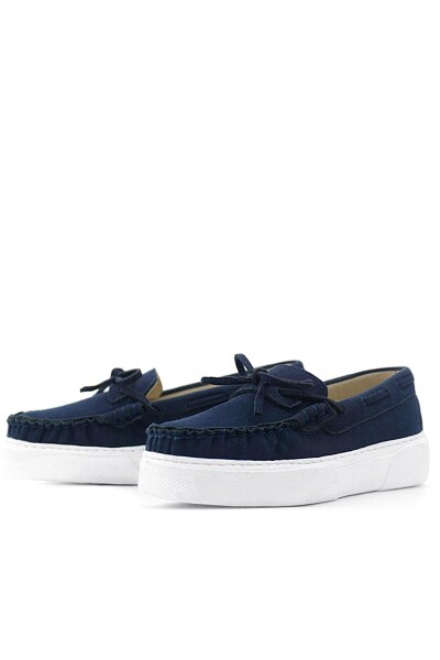 Rakerplus Lacivert Süet Ekstra Hafif Çocuk Makosen Ayakkabı - 6