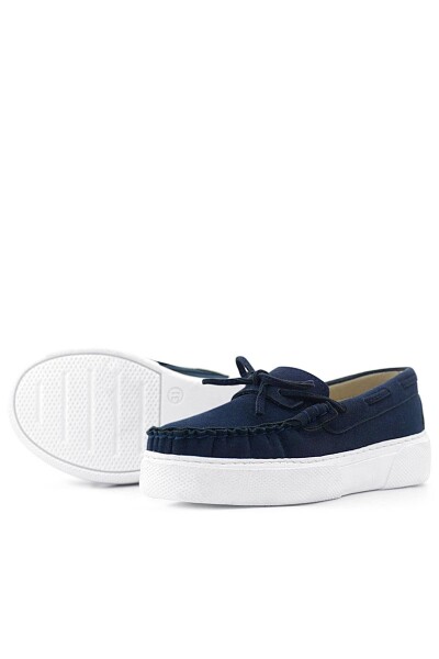 Rakerplus Lacivert Süet Ekstra Hafif Çocuk Makosen Ayakkabı - 7