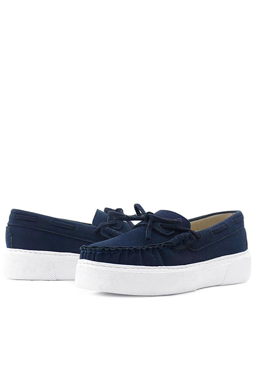 Rakerplus Lacivert Süet Ekstra Hafif Çocuk Makosen Ayakkabı - 8