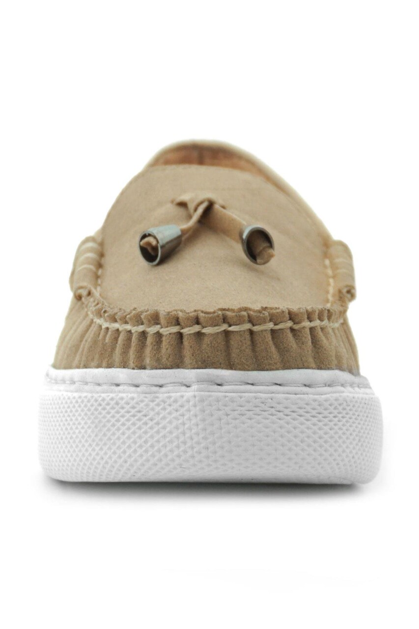 Rakerplus Kum Rengi Süet Ekstra Hafif Çocuk Makosen Ayakkabı - 4