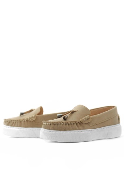 Rakerplus Kum Rengi Süet Ekstra Hafif Çocuk Makosen Ayakkabı - 6