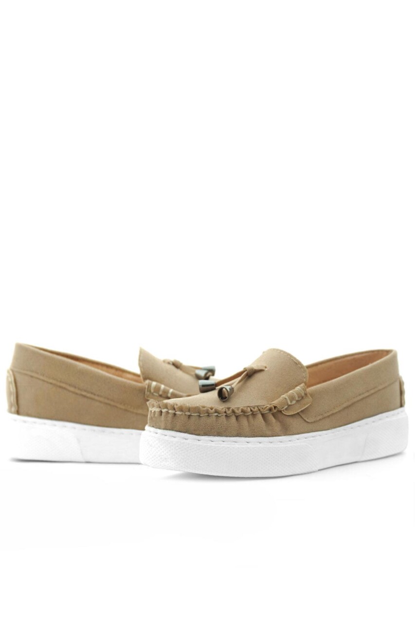 Rakerplus Kum Rengi Süet Ekstra Hafif Çocuk Makosen Ayakkabı - 8