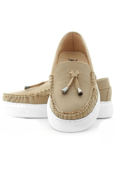 Rakerplus Kum Rengi Süet Ekstra Hafif Çocuk Makosen Ayakkabı - 9